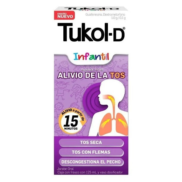 TUKOL-D JARABE INFANTIL Fco. 125 ML. 1.0-0.1 G/100 ML.