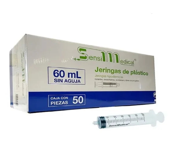 JERINGA DE 60 ML SIN AGUJA PIVOTE CONCENTRICO C/50.