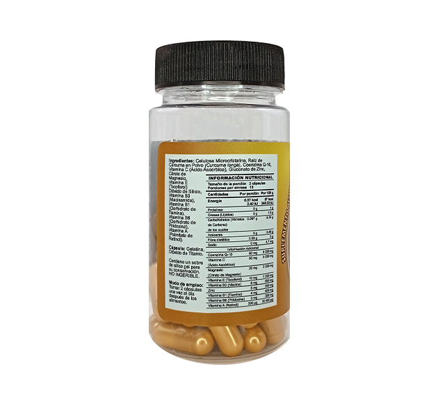 COENZIMA Q-10 Y CURCUMA 500MG C/30 CAPS