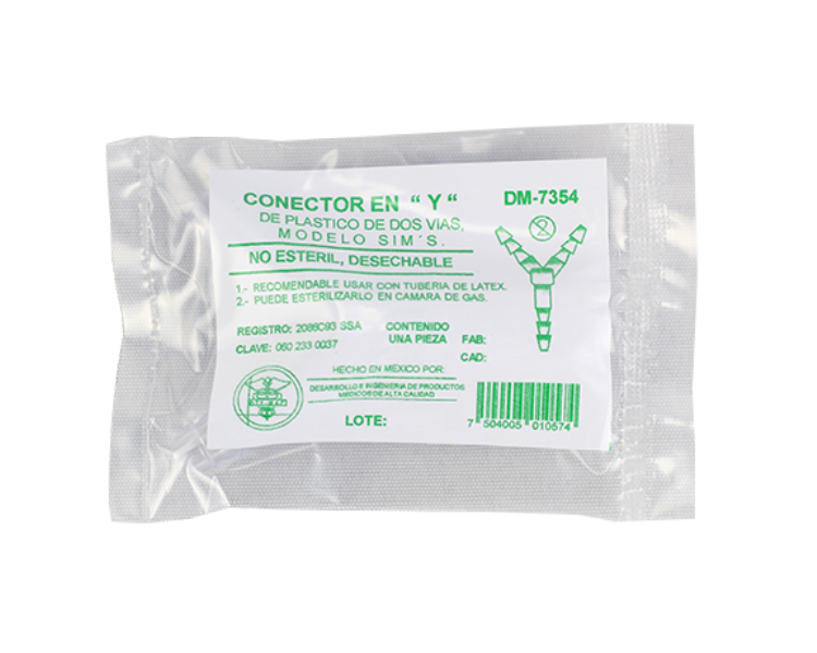 CONECTOR CON "Y" DE PLASTICO CON DOS VIAS DM-7354