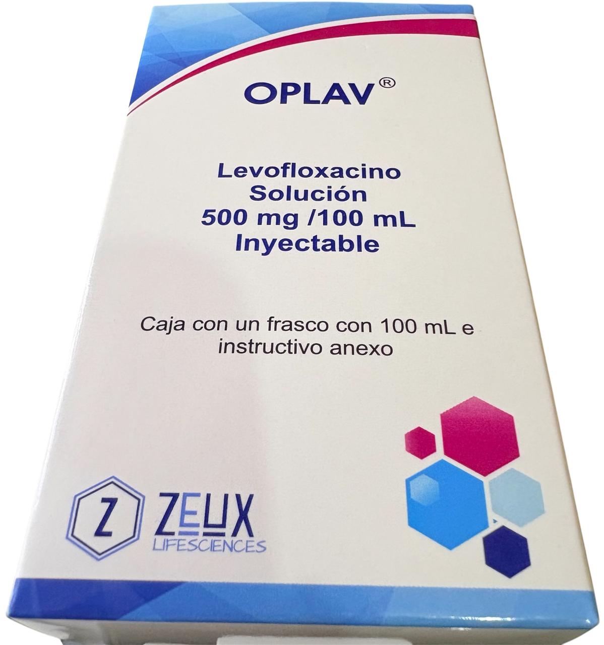 LEVOFLOXACINO SOL INY ENVASE 100ML 500MG/100 ML. OPLAV
