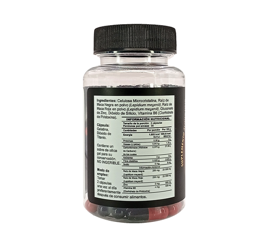 MACA NEGRA Y ROJA 500MG C60 CAPS