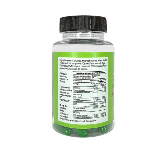 MATCHA C/ESPIRULINA 500MG C/60 CAPS