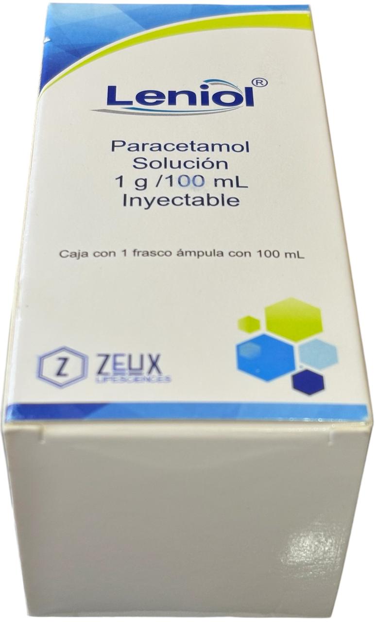 PARACETAMOL SOL INY 1 G CJA C/1 FCO AMP C/100ML LENIOL