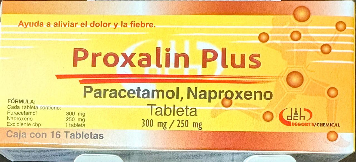 NAPROXENO/PARACETAMOL TABS 300-250MG C/16 CAPS. PROXALIN PLUS