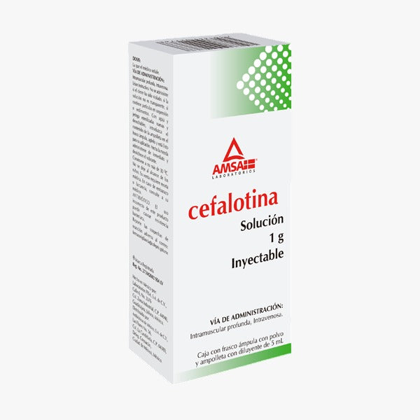 CEFALOTINA SOL. INY. C/1 FCO. AMP. 1 G/5 ML.