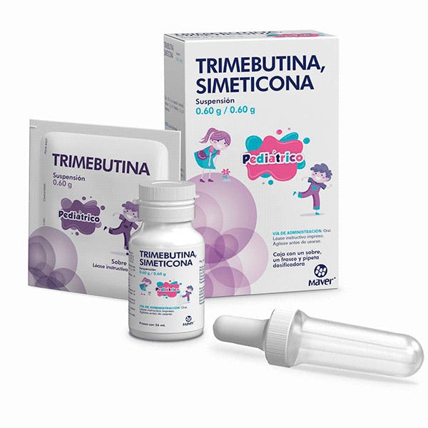 TRIMEBUTINA/SIMETICONA SUSP. PEDIÁTRICO FCO. 26 ML. 0.60 G/0.60 G.