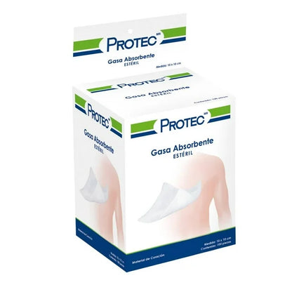 GASA ABSORBENTE  10X10 ESTERIL CAJA C/100 PZAS.