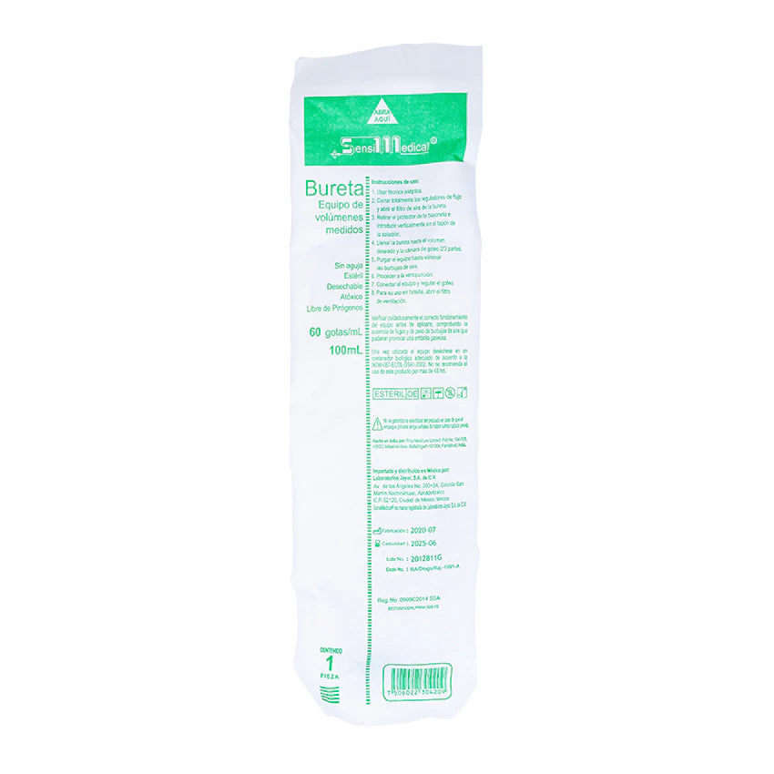 EQUIPO PARA APLICACION DE VOLUMEN MEDIDO (BURETA) 100 ML.