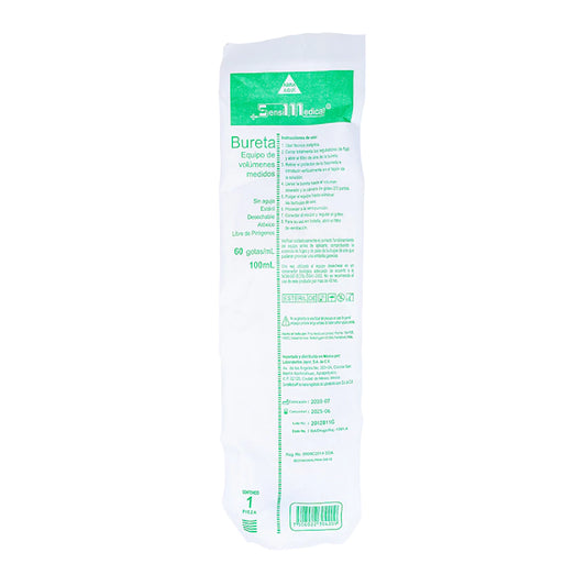 EQUIPO PARA APLICACION DE VOLUMEN MEDIDO (BURETA) 100 ML.