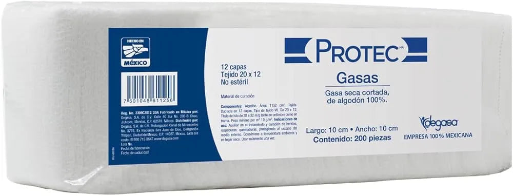 ESPONJA GASA 10X10CM CON 200 PIEZAS