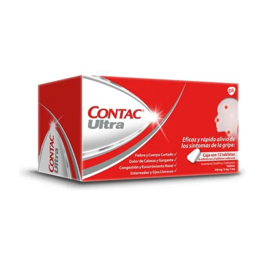 CONTAC ULTRA C/12 TABS. 500/5/2 MG.