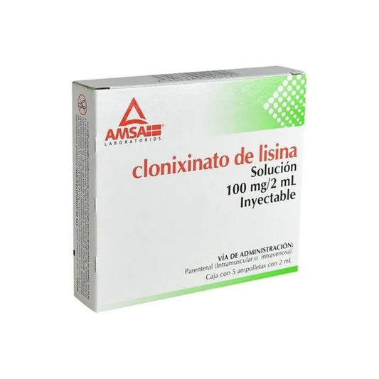 CLONIXINATO DE LISINA 5 AMP 100 MG/2 ML.