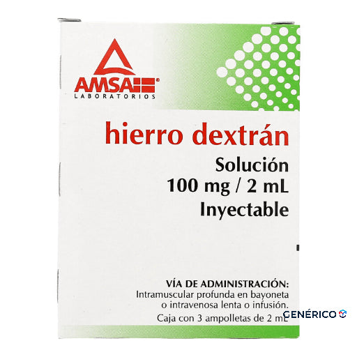 HIERRO DEXTRÁN 100MG/2ML C/3 AMP.