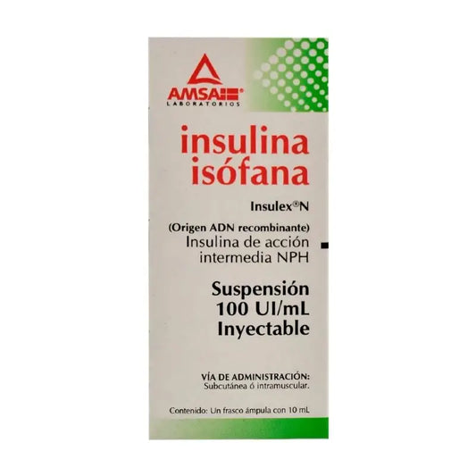 INSULINA ISÓFANA SUSP. INY. C/1 FCO. AMP. 10 ML. 100 UI/1 ML.