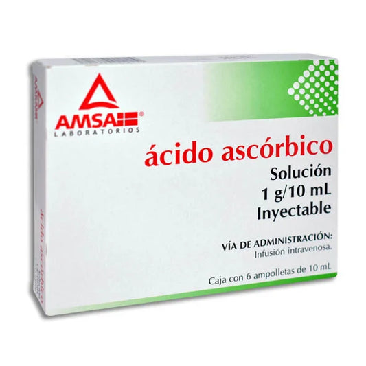 ACIDO ASCORBICO INY 6 AMP DE 10ML