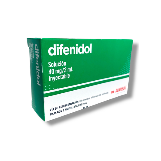 DIFENIDOL SOL. INY. C/2 AMPTAS. 40 MG/2 ML.