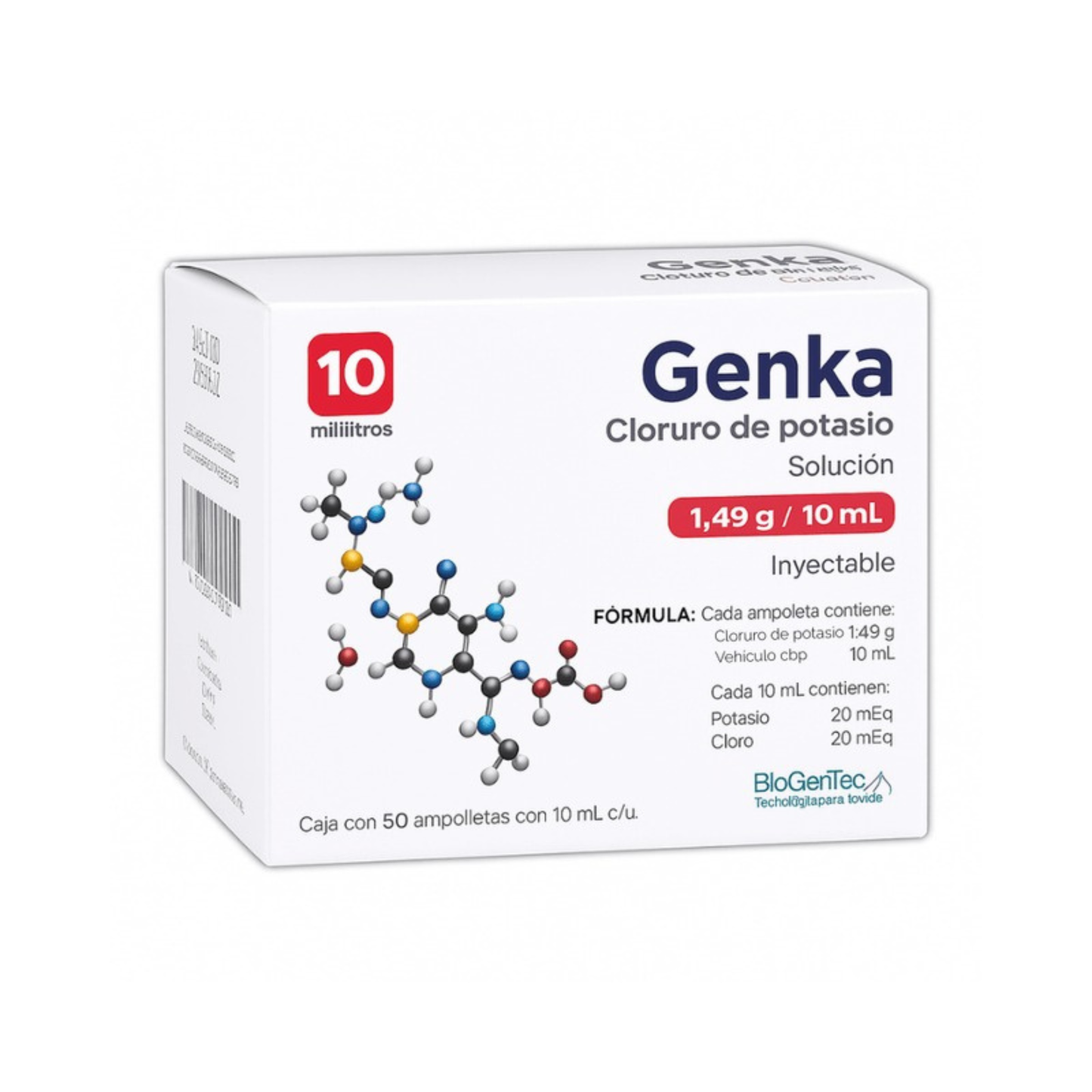 GENKA SOL. INY. c/ 50 AMPTAS. 1.49 G/10 ML.