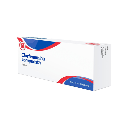 CLORFENAMINA COMPUESTA C/10 TABS 500/25/5/4 MG.