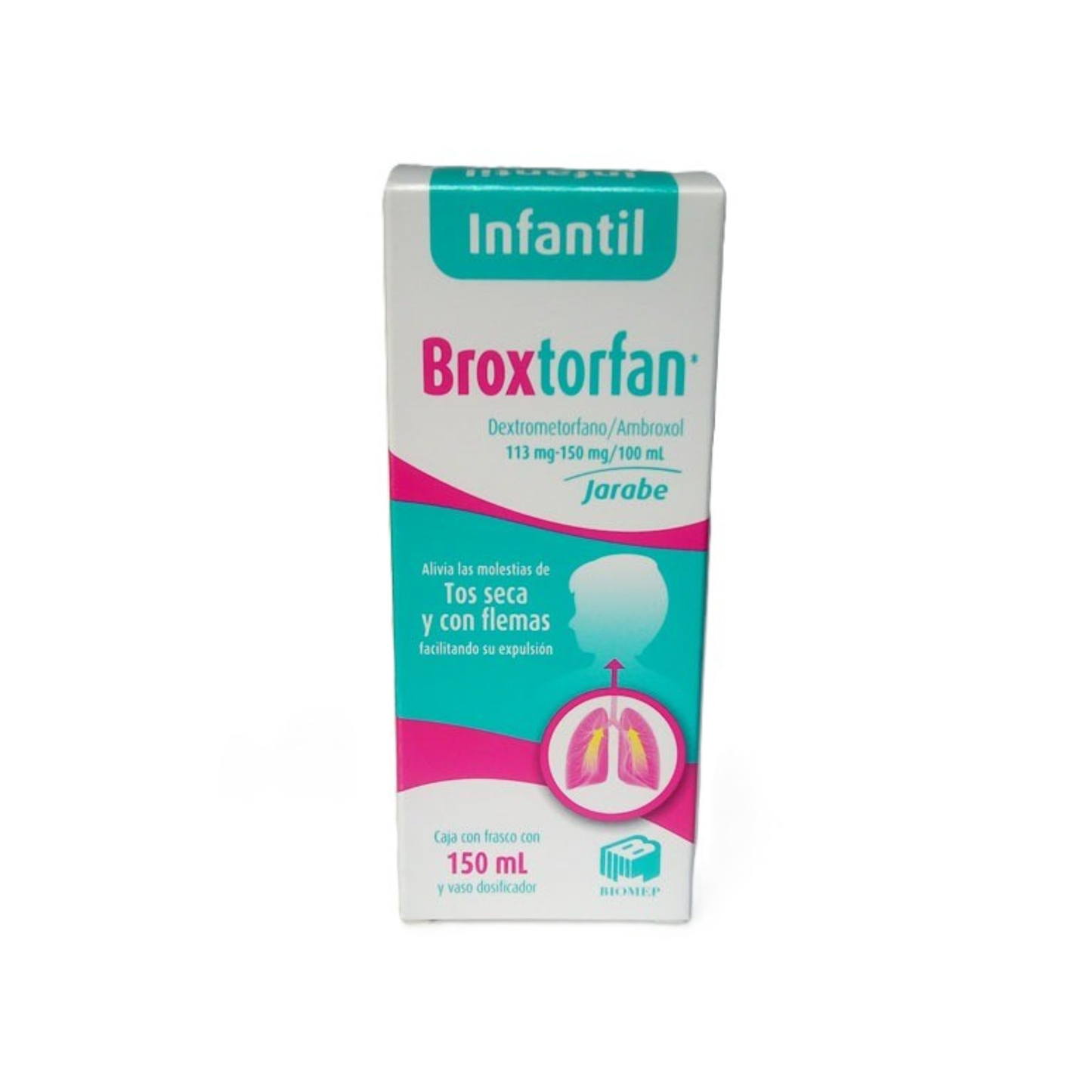 BROXTORFAN JBE.INFANTIL FCO. 120 ML. 113-150 MG/100 ML.