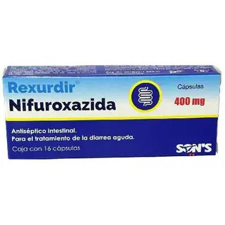 NIFUROXAZIDA REXURDIR C/16 CAPS. 400 MG.