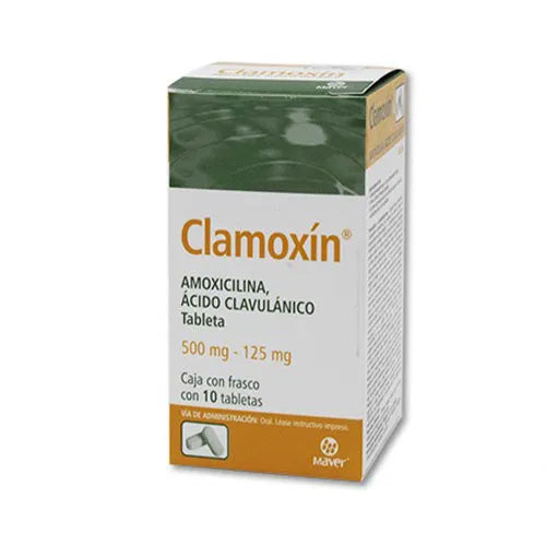 CLAMOXÍN C/10 TABS. 500/125 MG.