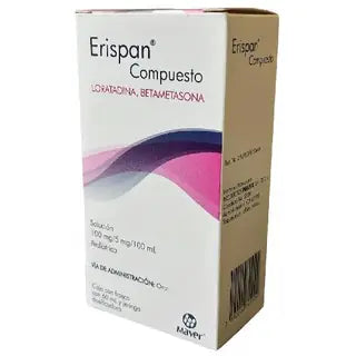 LORATADINA/BETAMETASONA SOL 100MG/5MG/100ML, 60ML PEDIATRICA. ERISPAN COMPUESTO