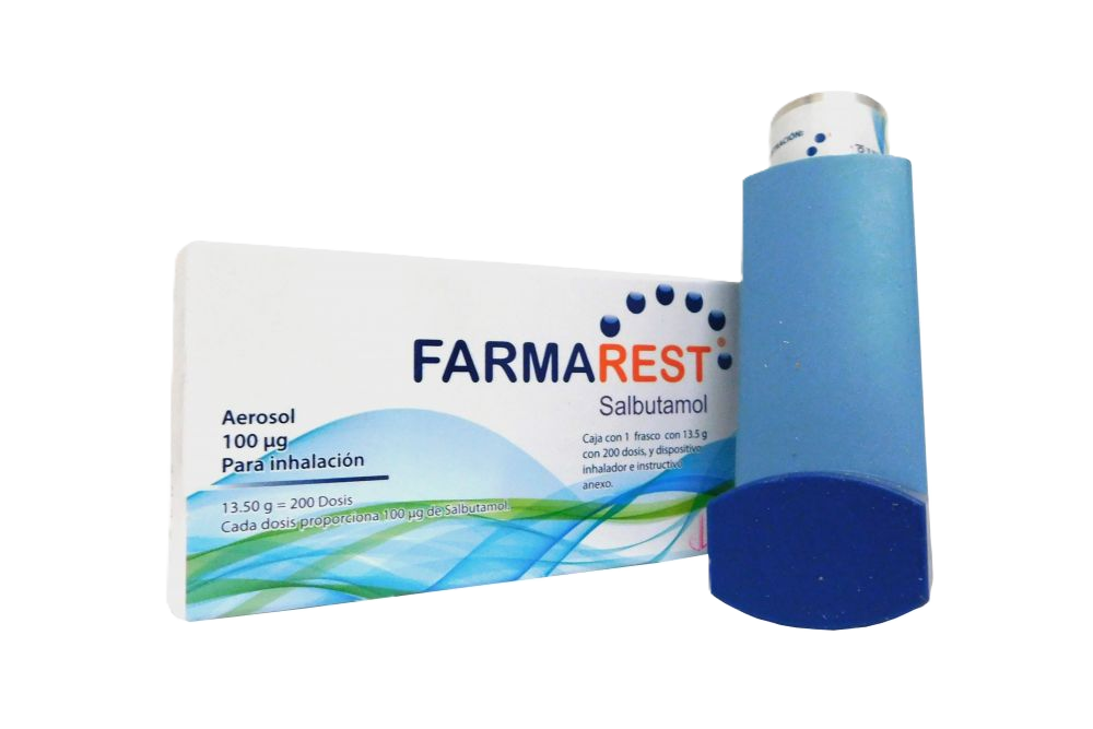FARMAREST AEROSOL P/INHALACIÓN C/1 FCO. C/200 DOSIS 100 MCG.