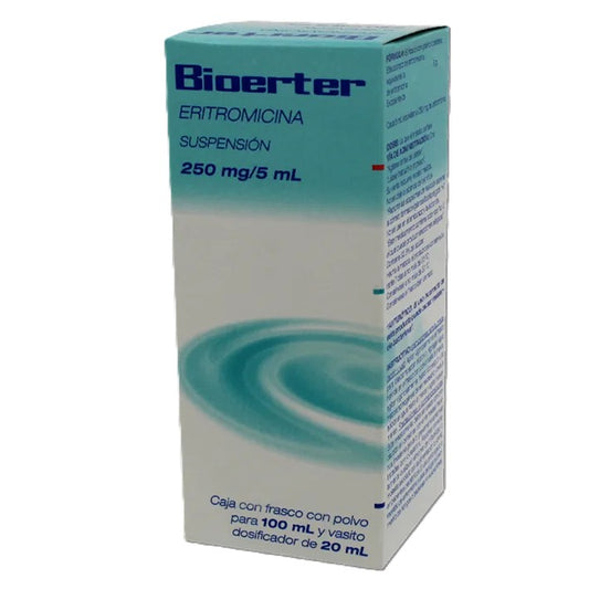ERITROMICINA SUSP FCO 100 ML 250MG/5 ML. BIOERTER