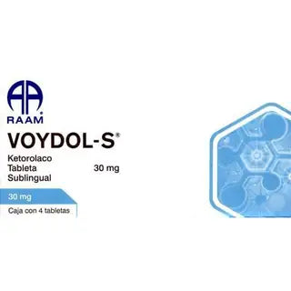 Ketorolaco sublingual 30mg 4 TABS. MCA VOYDOL- S