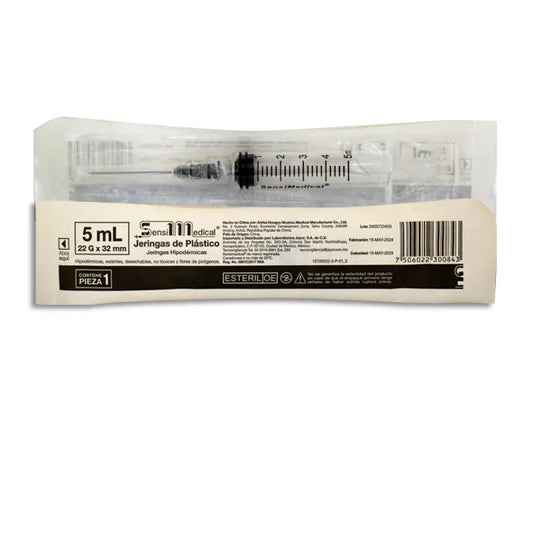 JERINGA 5ML 22GX32 MM C/1 PZA