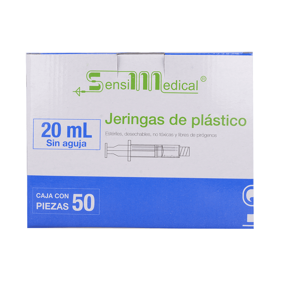 JERINGA DE 20 ML S/AGUJA C/50.