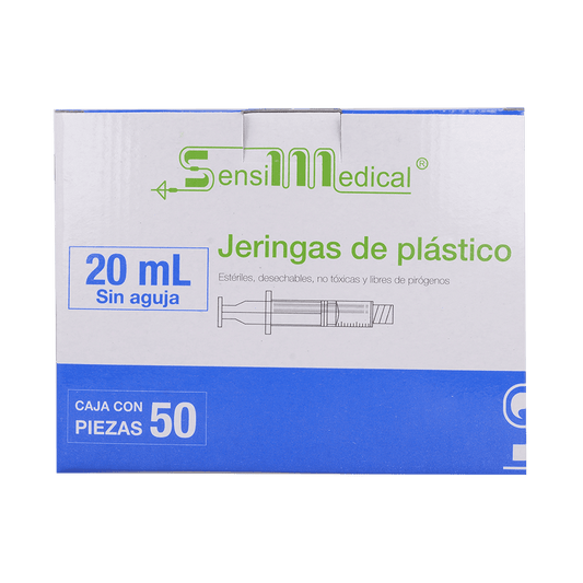 JERINGA DE 20 ML S/AGUJA C/50.