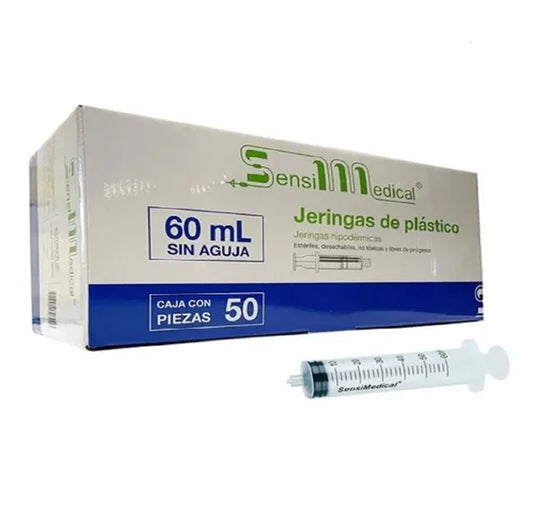 JERINGA DE 60 ML SIN AGUJA PIVOTE CONCENTRICO C/50.