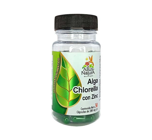 ALGA CHLORELLA CON ZINC 500MG C/30 CAPS.