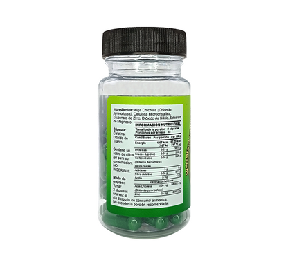 ALGA CHLORELLA CON ZINC 500MG C/30 CAPS.