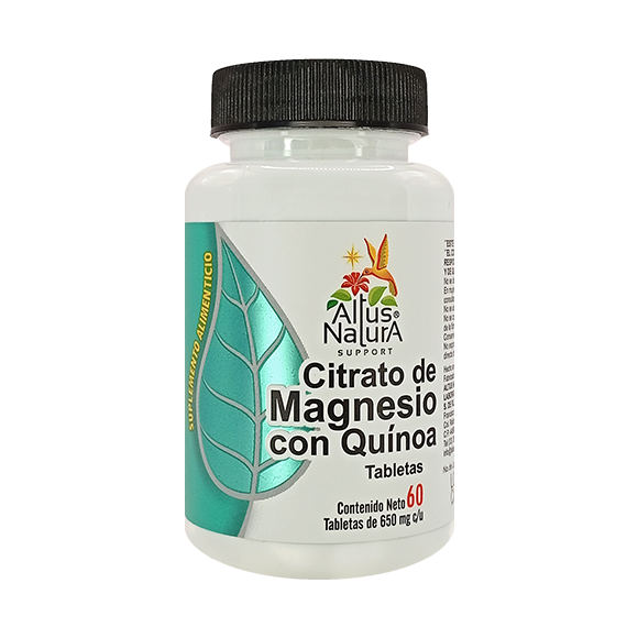 CITRATO DE MAGNESIO CON QUINOA 650MG C/60 CAPSULAS.