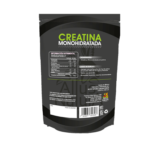 CREATINA MONOHIDRATADA SIN SABOR 450 GR.