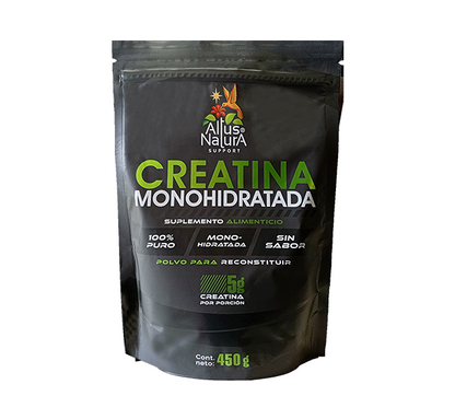 CREATINA MONOHIDRATADA SIN SABOR 450 GR.