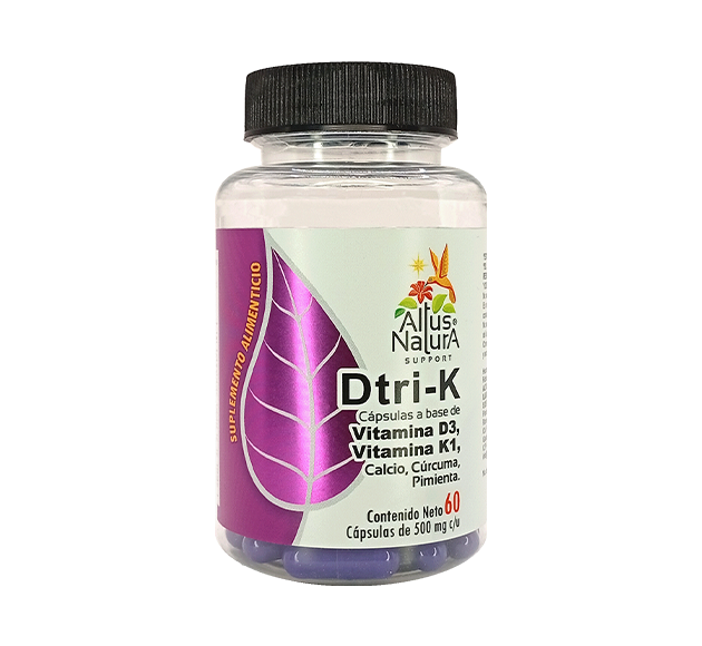 DTRI-K (VITAMINA D3 Y K1) 500MG C/60 CAP.