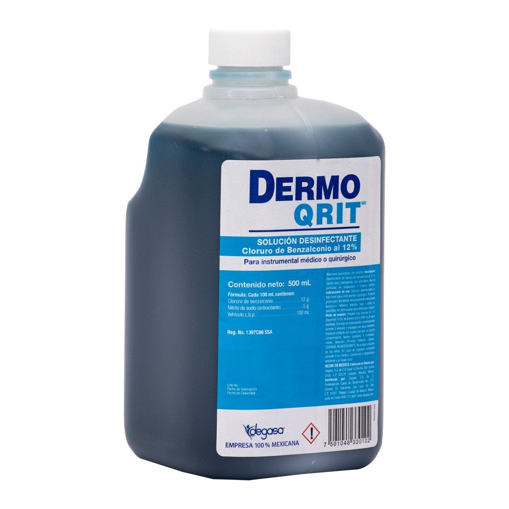 DERMO-QRIT SOLUCIÓN DESINFECTANTE AL 12% ENVASE 500 ML.