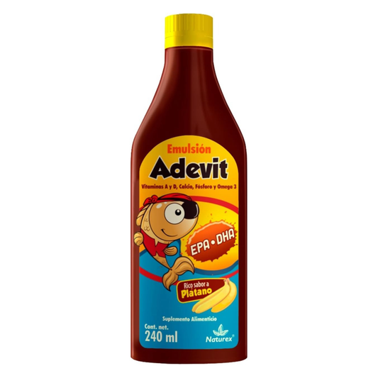 ADEVIT EMULSIÓN SABOR PLÁTANO FCO. 240 ML.