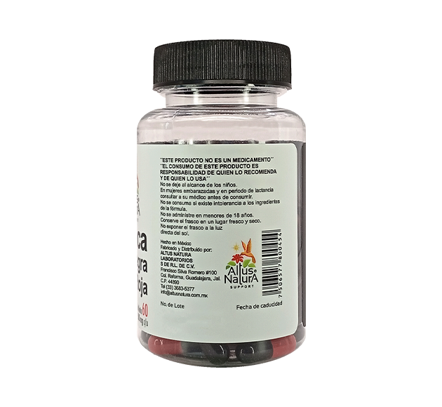 MACA NEGRA Y ROJA 500MG C60 CAPS