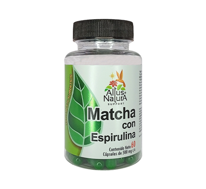 MATCHA C/ESPIRULINA 500MG C/60 CAPS