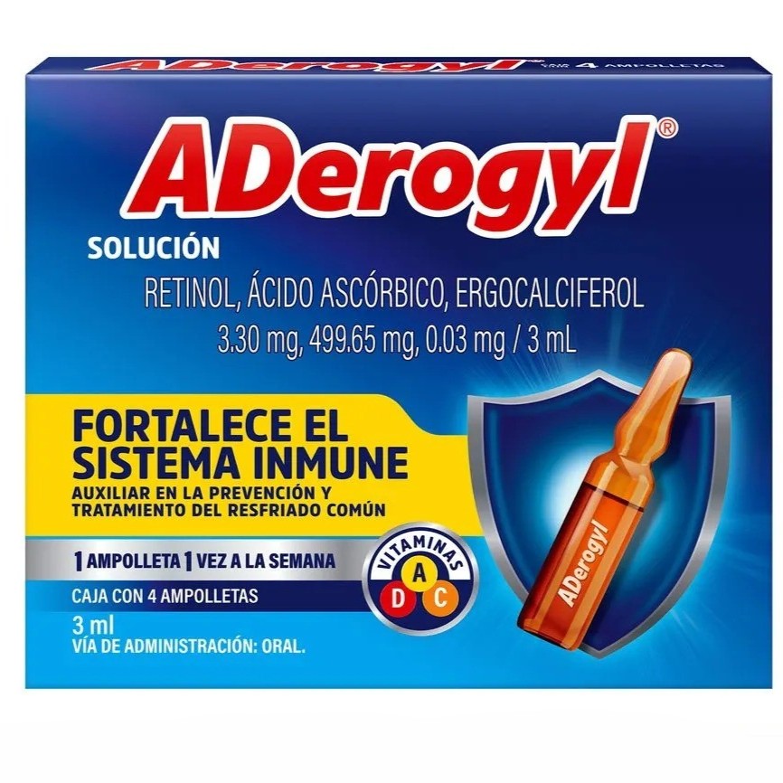 ADEROGYL SOL. INGERIBLE C/5 AMPTAS. 3 ML. 6000 UI/1200 UI/499.65 MG.