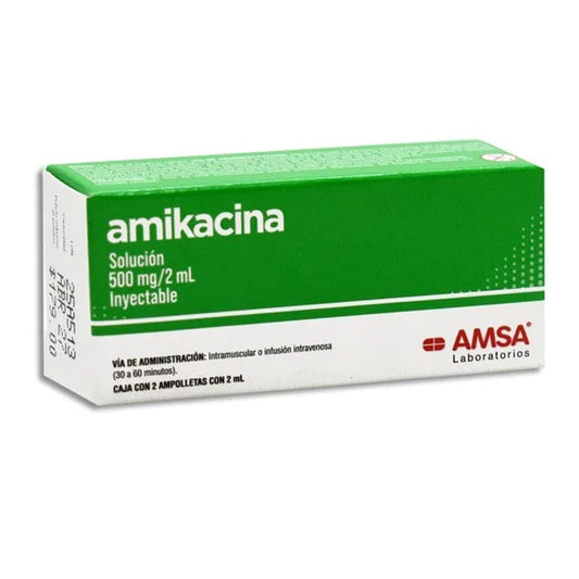 AMIKACINA PEDIÁTRICO (AMSA) SOL. INY. C/1 AMPTA. PLÁSTICO 100 MG/2 ML.