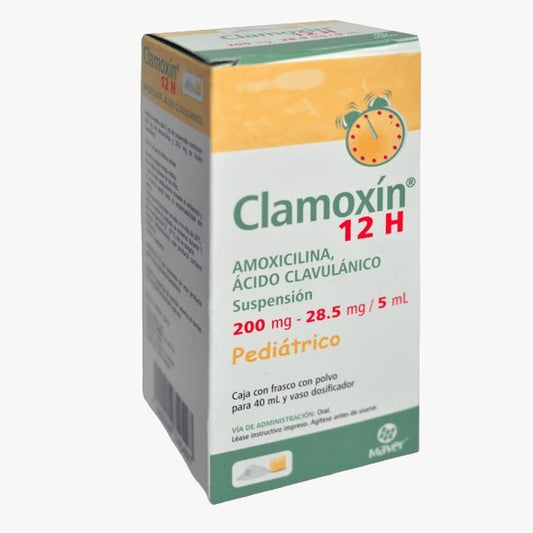 CLAMOXÍN 12H SUSP. PEDIÁTRICO FCO. 40 ML. 200-28.5 MG/5 ML.