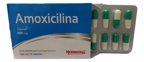 AMOXICILINA 500 MG C/12 CAPS.