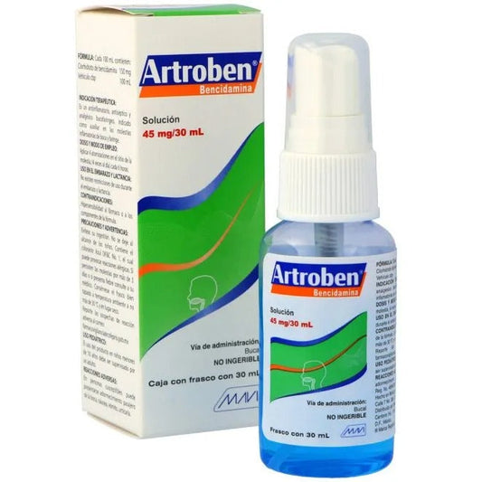 ARTROBEN SOL. BUCAL FCO. ATOMIZADOR C/30 ML. 45 MG/30 ML.