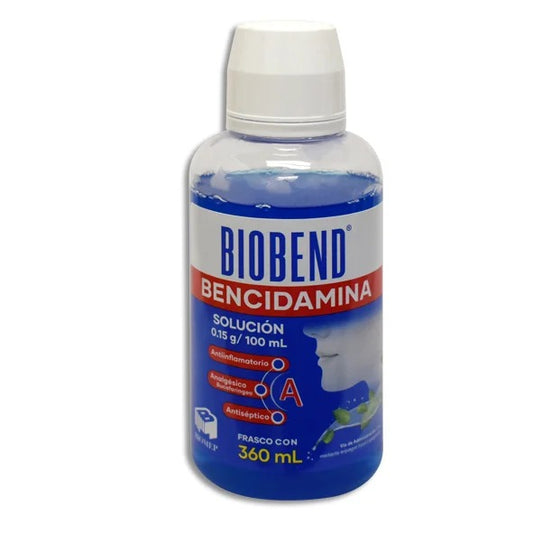 BIOBEND SOL. BUCOFARÍNGEA FCO. 360 ML. 0.15 G/100 ML.